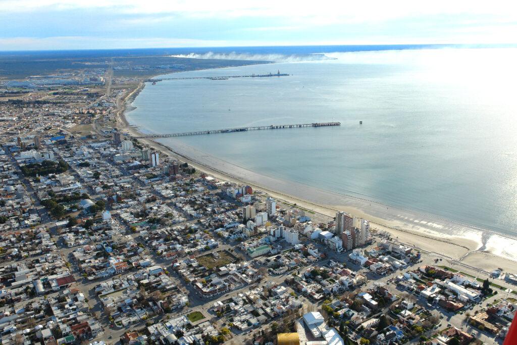 Vista del paseo costero de Puerto Madryn